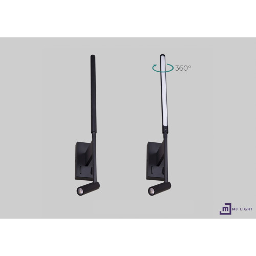 Настінний світильник MJ-Light KONO READ 3200K BK 15003