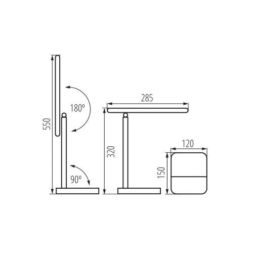 Настольная лампа Kanlux 33225 Emires LED 1x5.5W 3000K/4000K/6000K 250Lm IP20 черная