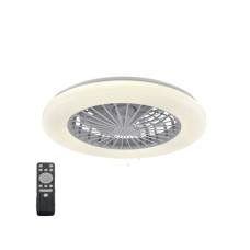 Люстра с вентилятором, светильник потолочный с пультом Goldlux 325792 Libya Led max 1x48W 3000K-6500K 5300Lm IP20 WH