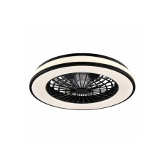 Люстра с вентилятором, светильник потолочный с пультом Goldlux 325808 Kenya Led 1x48W 3000K-6500K 5300Lm IP20 Bk