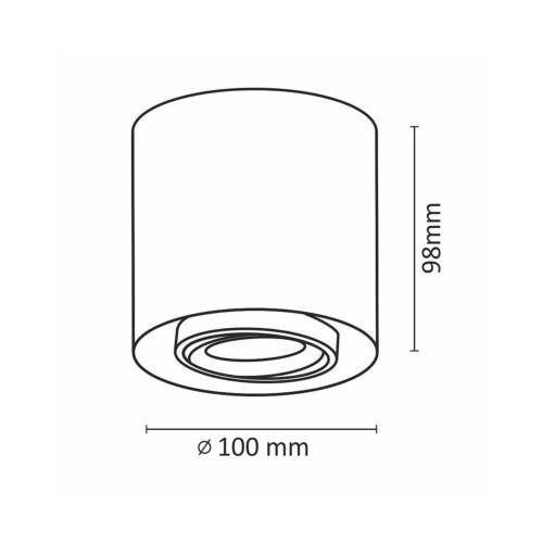 Точковий світильник Polux 325389 Xeno GU10 1x10W IP20 WH