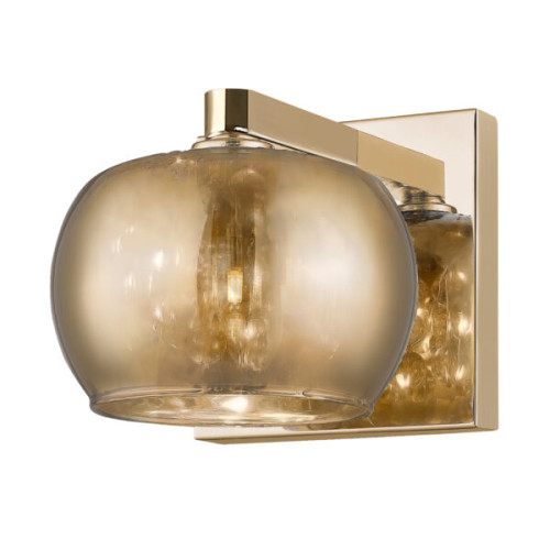 Бра, настінний світильник Zuma Line W0076-01A-F7HF Crystal G9 1x42W IP20 Gold