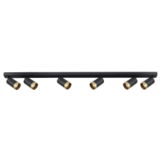 Светильник поворотный, спот Goldlux 323576 Arras GU10 6x10W IP20 Черный