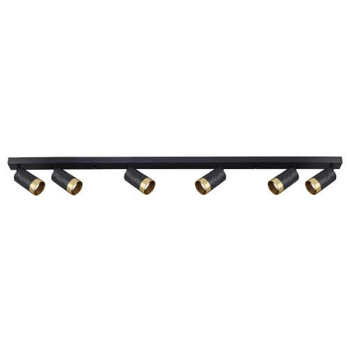 Светильник поворотный, спот Goldlux 323576 Arras GU10 6x10W IP20 Черный