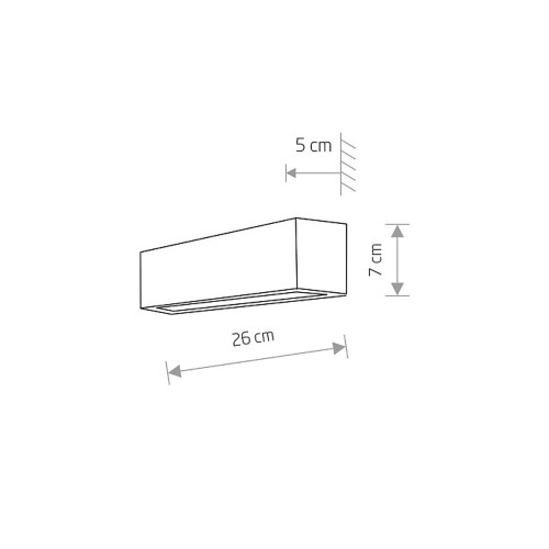 Бра Nowodvorski 6350 STRAIGHT WALL GRAPHITE XS