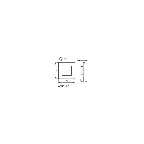 Точковий світильник Kanlux 26840 Apus led w-ww