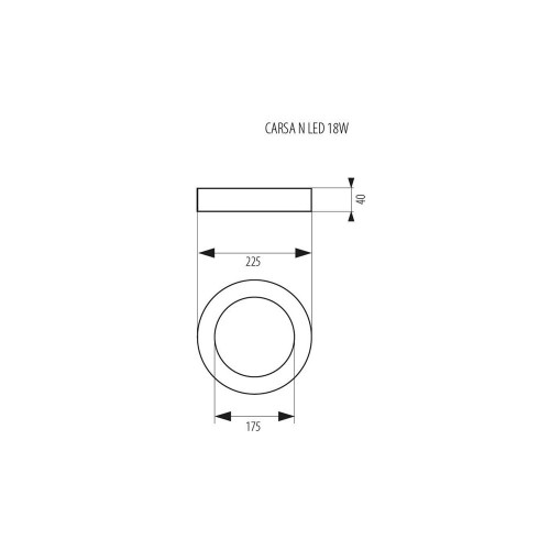 Потолочный светильник Kanlux 28949 Carsa V2LED 18W-NW-W