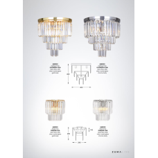 Бра, настінний світильник Zuma Line 17106/2W-CHR Amedeo