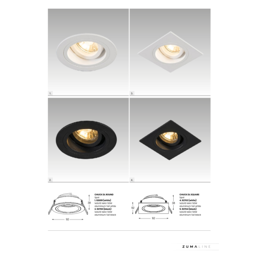 Точковий світильник Zuma Line Chuck GU10 1x50W IP20