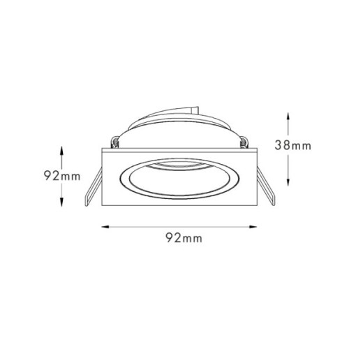 Точковий світильник Zuma Line 92704 CHUCK DL SQUARE BLACK
