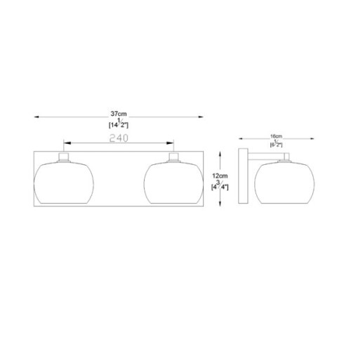 Бра Zuma Line W0076-02A-B5FZ CRYSTAL
