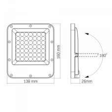LED прожектор PREMIUM VIDEX F2 30W 5000K AC/DC12-48V