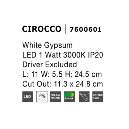 Вбудований світильник NOVA LUCE CIROCCO 7600601