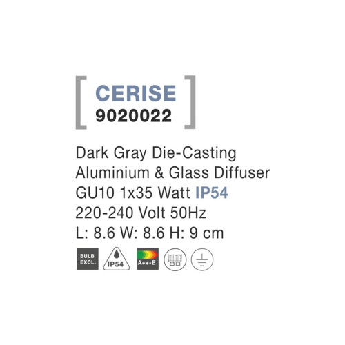 Вуличний світильник NOVA LUCE CERISE 9020022