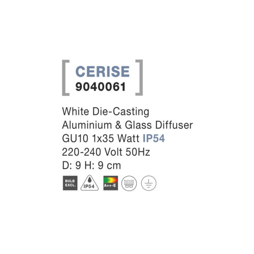 Вуличний світильник NOVA LUCE CERISE 9040061