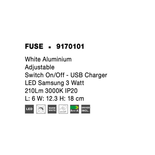 Бра NOVA LUCE FUSE 9170101