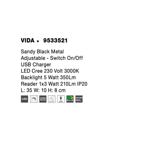 Бра NOVA LUCE VIDA 9533521