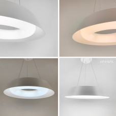 LED светильник подвесной круглый в белом корпусе. | Line F | Арт. 12104 P-500 P WT 