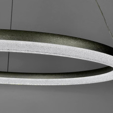 LED люстра подвесная в кольцевом корпусе Ø 65 см | Line F | Арт. MJ342-600 Ice Flower Silver 