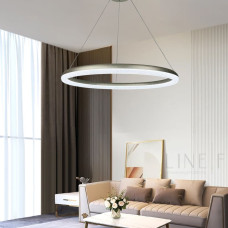 LED люстра подвесная в кольцевом корпусе Ø 83 см | Line F | Арт. MJ342-800 Ice Flower Silver 