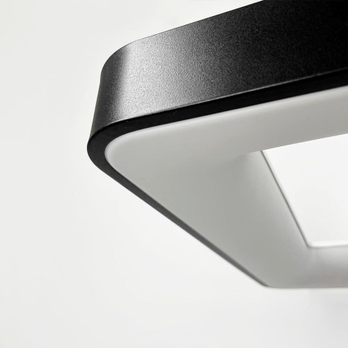 LED люстра подвесная в черном квадратном корпусе 58х58х6,5 см | Line F | Арт. MJ312-600 BK 