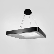 LED люстра подвесная в черном квадратном корпусе 58х58х6,5 см | Line F | Арт. MJ312-600 BK 