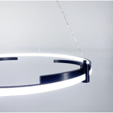 LED люстра в черном кольцевом каркасе Ø 80 см | Line F | Арт. SGA18-800 BK 