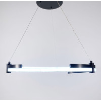 LED люстра в черном каркасе | Line F | Арт. SGA18 