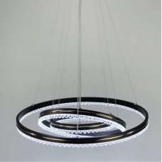 LED люстра цвета coffee на 3 кольца с золотистой полоской | Line F | Арт. A55060/3P CF+GD 