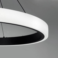 LED люстра подвесная в кольцевом черном корпусе Ø 50 см | Line F | Арт. MJ313-500 BK 
