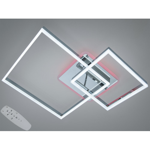 Стельова LED люстра хром 84 Вт 14 квадратів пульт (арт. 2549HR LED 3color dimmer)