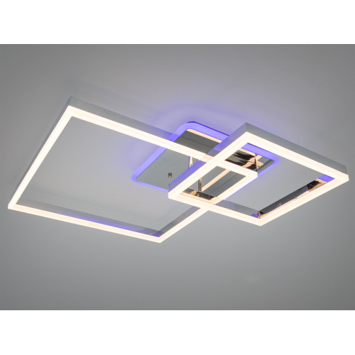 Стельова LED люстра хром 84 Вт 14 квадратів пульт (арт. 2549HR LED 3color dimmer)