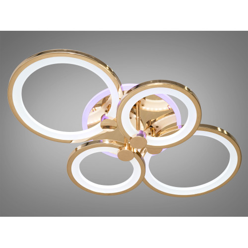 Люстра LED з пультом золото 70W 3 кольори 8022 (арт. 8022/4G LED 3color dimmer)