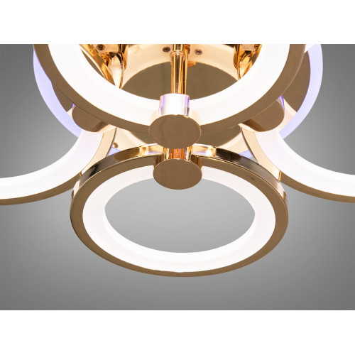 Люстра LED з пультом золото 70W 3 кольори 8022 (арт. 8022/4G LED 3color dimmer)