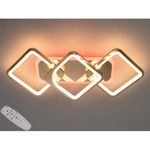 Потолочная люстра с диммером и LED подсветкой, 75W (арт. 8060/2+1G 3col dim)