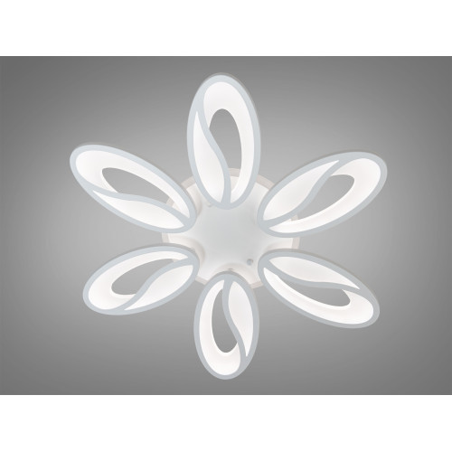 Потолочная LED-люстра с диммером и подсветкой, 80W (арт. 8090/6WH 3col dim)