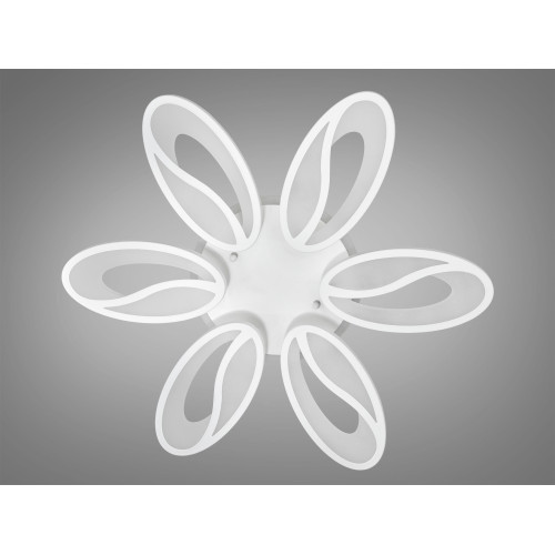 Потолочная LED-люстра с диммером и подсветкой, 80W (арт. 8090/6WH 3col dim)