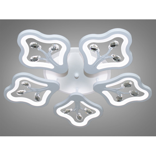 Стельова LED-люстра з диммером та підсвічуванням, 95W (арт. 8149/5WH 3col dim)