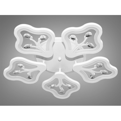 Стельова LED-люстра з диммером та підсвічуванням, 95W (арт. 8149/5WH 3col dim)