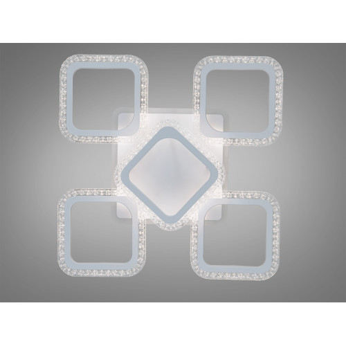 Потолочная LED люстра белая 70W пульт 5 модулей (арт. AS8170/4+1WH 3col dim)