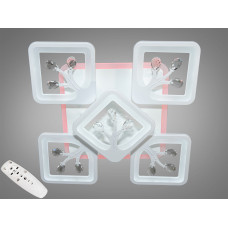 LED люстра с димером и подсветкой, 90W (арт. S8157/4+1WH 3col dim)