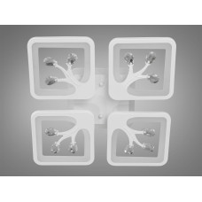 LED люстра с димером и подсветкой, 85W (арт. S8157/4WH 3col dim)
