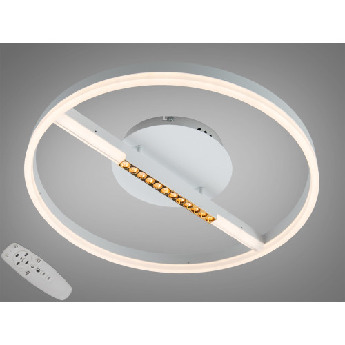 Світлодіодна люстра Diasha біла 48W димер пульт (арт. 2533WH dimmer)