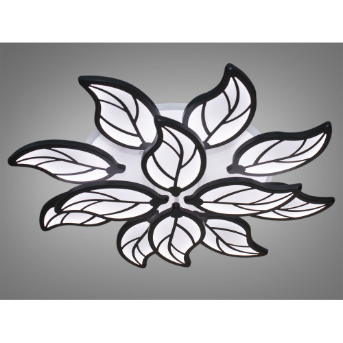 Потолочная LED-люстра с диммером и подсветкой, 200W (арт. 8028/8+4BK 3col dim)