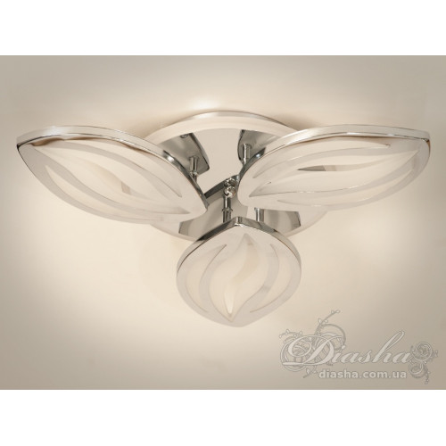 Потолочная люстра с диммером и LED подсветкой, цвет хром, 65W (арт. 8092/3HR 3col dim)
