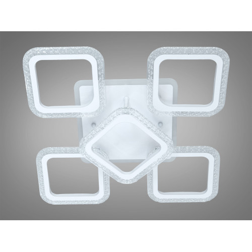 Потолочная LED люстра белая 70W пульт 5 модулей (арт. AS8170/4+1BK 3col dim)