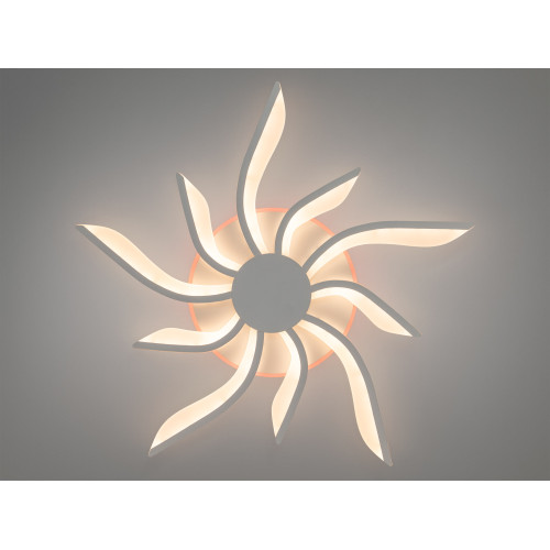 Потолочная светодиодная люстра с диммером 82W (арт. 2480/5+5WH 3col dim)