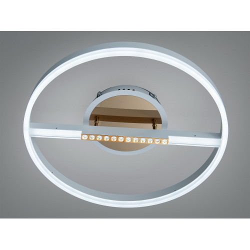 Стельова люстра Diasha біло-золота 48Вт 8кв пульт (арт. 2533WH+G dimmer)
