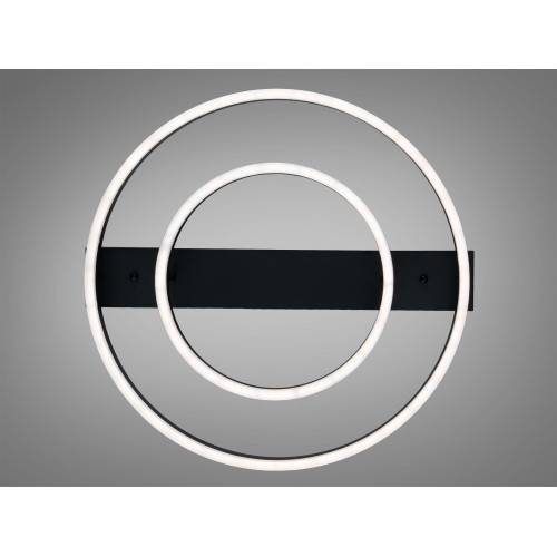 Люстра потолочная LED черная 60W ДУ 2 кольца (арт. 2537BK dimmer)