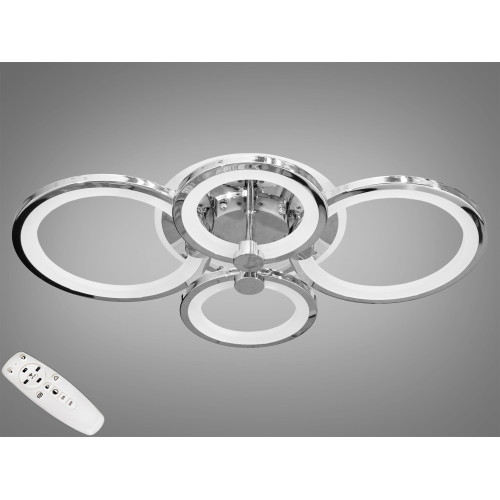 LED-люстра з диммером і кольоровою підсвіткою, колір хром, 100W (арт. 8022/4HR 3col dim)